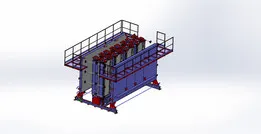 Machine for the production of reinforced concrete ventilation units