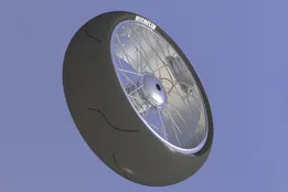 Rear Motorcycle spoked with tyre