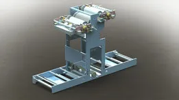 Dyeing machine unit for the production of napkins