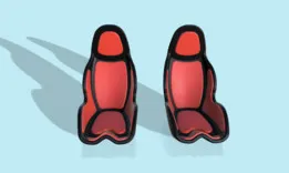 RED AND BLACK -TWO SEATS