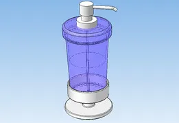 Antiseptic spray on a stand for catering