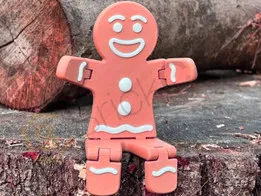 Easy Filament Swap Gingerbread Cookie | Printable Decorative CAD Model | Optimized for Multi-Color 3D Printing