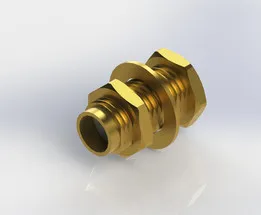 Micro-Coax Female Jack to SMA Female Jack Bulkhead Adapter