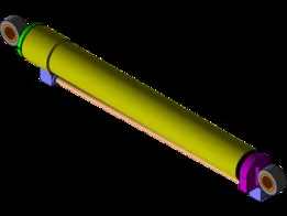 Weld Type Hydraulic Cylinder – Double Acting with Piping Connection Size: 60x35x650 mm