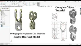 How to make Twisted Bracket or Twisted Clevis Bracket in Solidworks, Complete Video Tutorial