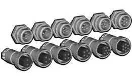 GX12 Aviation Connectors 2,3,4,5,6 and 7 Pin