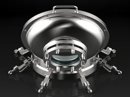 Manhole with hinge and sight glass