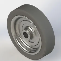 6" Solid Hard Rubber Tire Wheel with 20mm inside diameter for Trolley, Lawn Mower, Etc