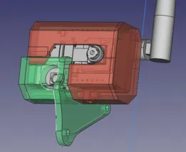 ESP32-CAM box for 3D printer, mounted on vertical plane