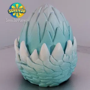 Baby Ice Elemental Dragon - Articulated Fantasy Figure - No Supports 3D Print STL/3MF