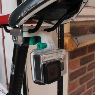GoPro mount for a bicycle seat rail