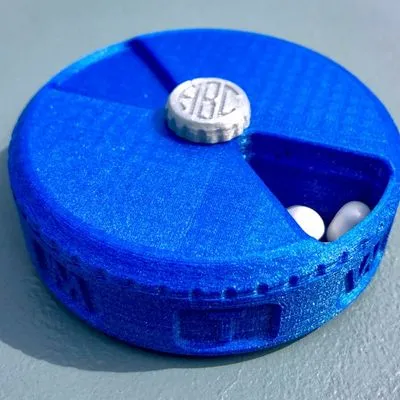 Weekly Pill Case / Organizer with Monogram Screw