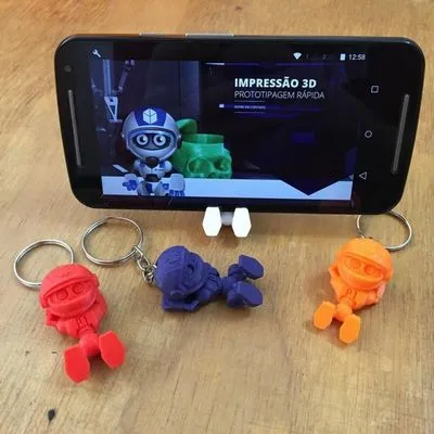 P1 Golden Boy Phone Stand Keychain
