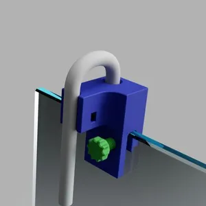 Holder for aquarium level controller hose (and narrow gap between top glass and the sides)