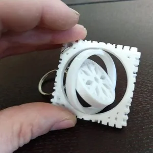 Winter Holiday Snowflake Gimbal Keychain