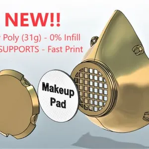 Makers Modular Mask System - Low Poly Covid-19 Face Mask Respirator - 3D Printed for Corona Virus and other Applications