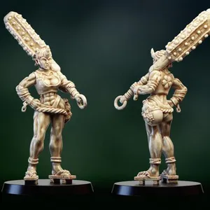 Ogre Troll or oni girl warrior barbarian.