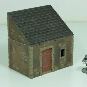 Small Stone Normandy Shed - Tabletop Wargaming WW2 Terrain | 15mm 20mm 28mm Miniature 3D Printed Model | Bolt Action
