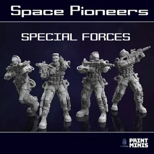 Space Soldiers - Special Forces Military x 4 - Space Pioneers Collection