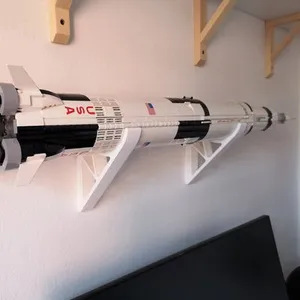 LEGO Saturn V wall hooks (updated)