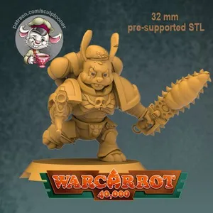 Carrot Marine - 32 mm miniature from WarCarrot 40000 3D print model
