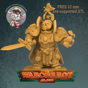 THE EMPEROR - 32 MM MINIATURE FROM WARCARROT 40000 Free 3D print model