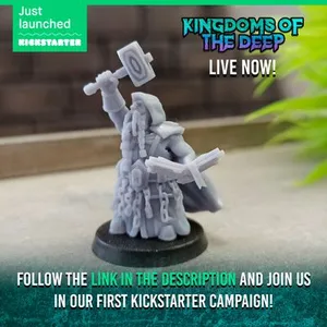 Free STL: Dwarf Rune Master | Kingdoms of the Deep