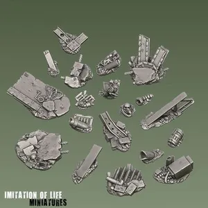Wasteland base toppers set 4 - Supportfree base detailing kit.
