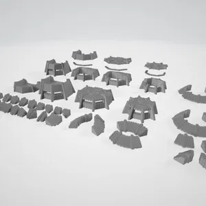 5140 Wargaming Bunker + Defence-Line - Reinforced Set