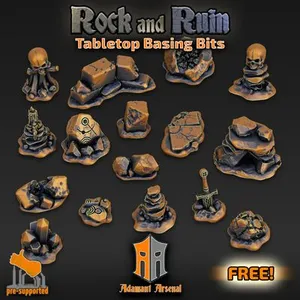 Rock and Ruin - Tabletop Basing Bits - Sample Bundle