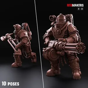 Solar Guard – Squad with Power Axes and Rotor Cannons – Imperial Force