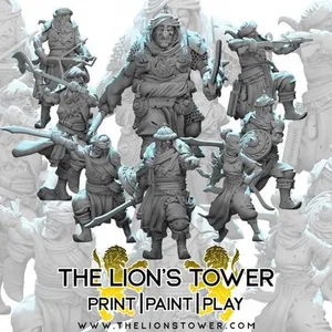 Knights of the Shield Warband - Saracen Knights (Set of 8 x 32mm scale presupported miniatures)