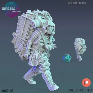 Child of the Wastelands Trader Gas Mask / Space Villager / Cyberpunk Warrior / Invasion Army / Trooper Attack / Sci-Fi Encounter
