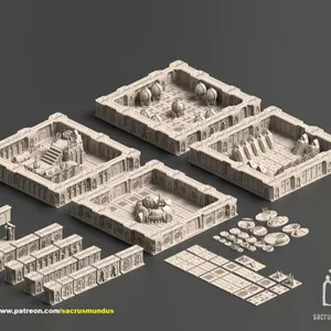 Research Facility Outbreak. 3D Printing Designs Bundle. Tyran / Scifi / Xenos Buildings. Terrain and Scenery for Wargames