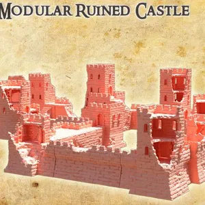 Modular Ruined Castle - Tabletop Terrain - 28 MM