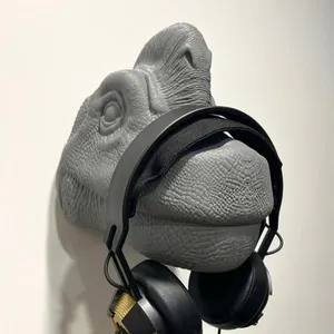 BRACHIOSAURUS HEAD WALL MOUNTED HEADPHONES HOLDER - EASY PRINT