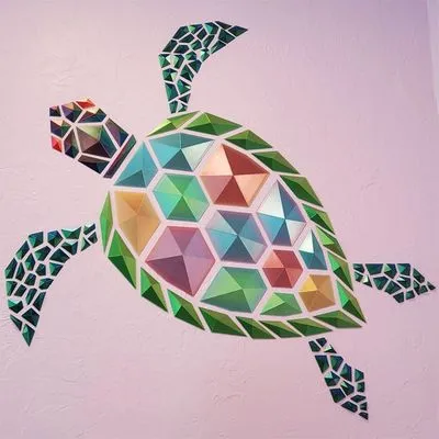 Geometric Sea Turtle wall art — Image 2 of 8