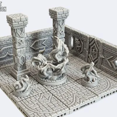 Huge modular Dungeon (walls, floors, levels, stairs, traps, decorations & more) — Image 6 of 9