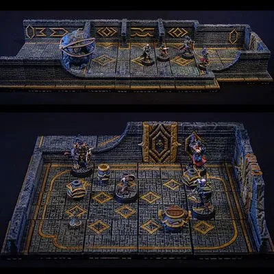 Huge modular Dungeon (walls, floors, levels, stairs, traps, decorations & more) — Image 3 of 9