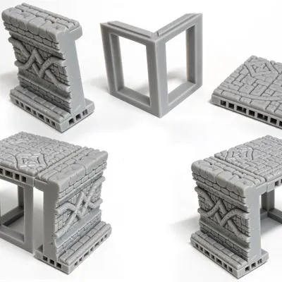 Huge modular Dungeon (walls, floors, levels, stairs, traps, decorations & more) — Image 8 of 9