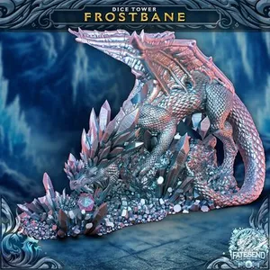 Frostbane the Ice Dragon Dice Tower - SUPPORT FREE!