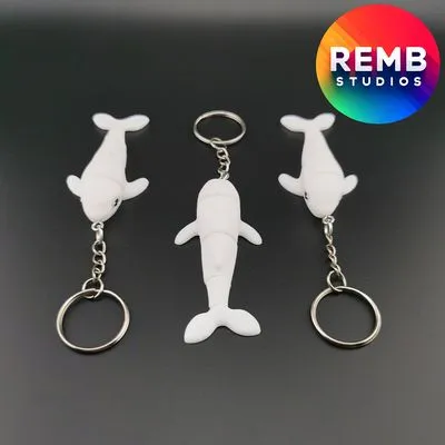 Flexi Beluga Whale Remb Studios, STL file for 3D printing, STL print files, Print in Place — Фото 11 из 13