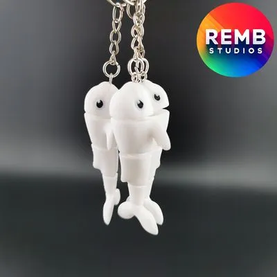Flexi Beluga Whale Remb Studios, STL file for 3D printing, STL print files, Print in Place — Фото 4 из 13