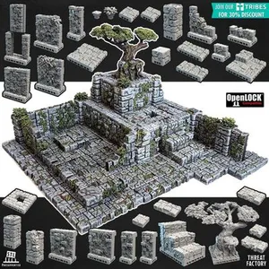 Ruined terrain modular (OpenLOCK) - ALL IN BUNDLE