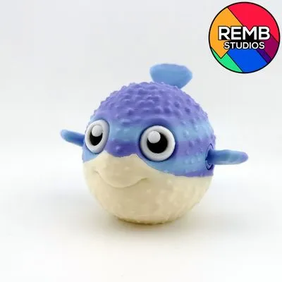 Cute Flexi Pufferfish | Print-in-place | No Support — Image 3 of 8