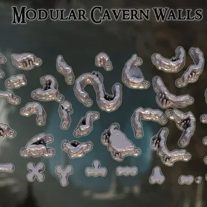 Modular Cavern Walls - Tabletop Terrain - 28 MM