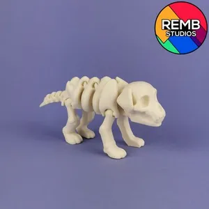 Flexi Skeleton Dog | Print-in-place | No Support