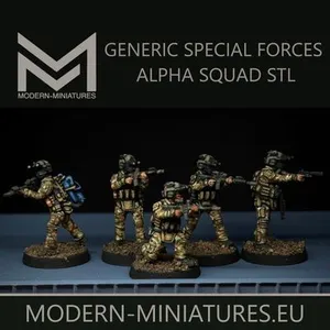 Generic Special Forces Alpha Squad 28mm Miniatures