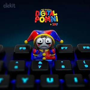 Pomni-Inspired Digital Circus Artisan Keycap – 3D Printable