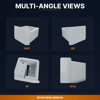 Hidden Bookend Creates Falling Books Illusion, Invisible - STL File for 3D Printing — Фото 3 из 5